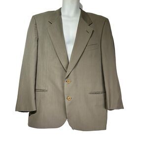 valentino uomo beige wool 2 button sportcoat blazer Size 42S
